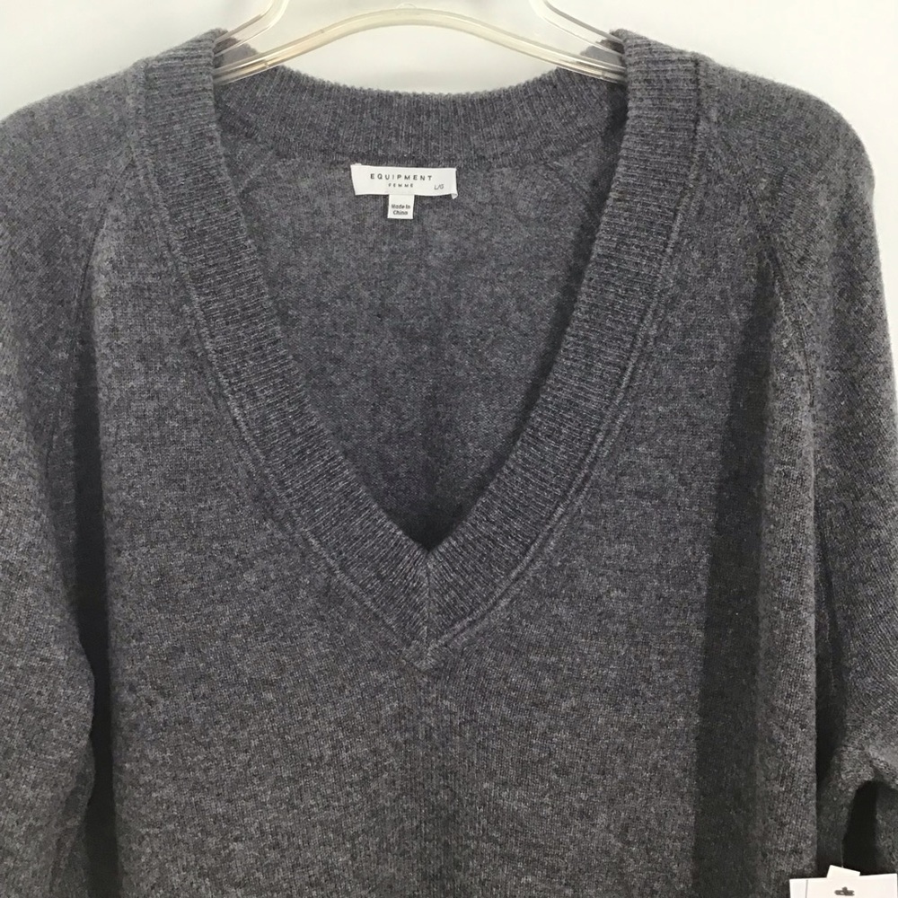 Equipment NWT Women’s Madalene 100 % Cashmere Luxury Pull-Over Sweater Size L - Picture 5 of 11